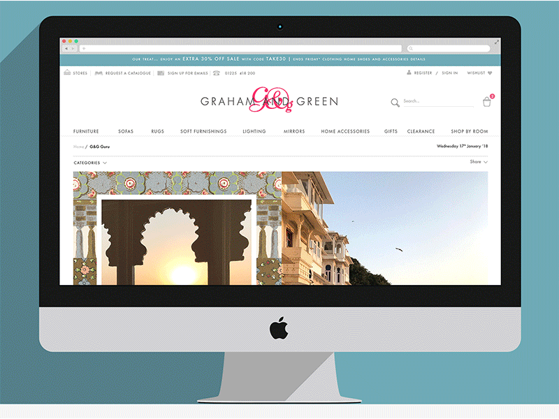 Graham & Green: New website: Blog post animated article blog retail web webdesign