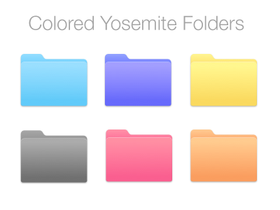Colored Yosemite Folders folder icon mac macosx osx yosemite