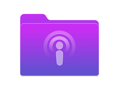 Podcasts Folder finder folder icon mac macosx podcast redesign yosemite