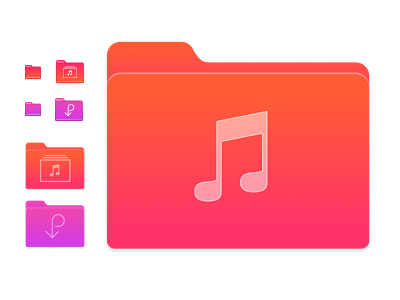 iTunes Family Folders folder icon itunes mac macosx osx redesign yosemite