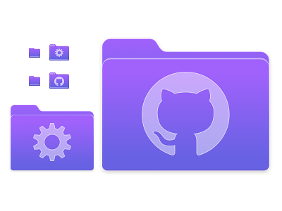 Git And Smart Folders folder icon mac macosx osx redesign yosemite