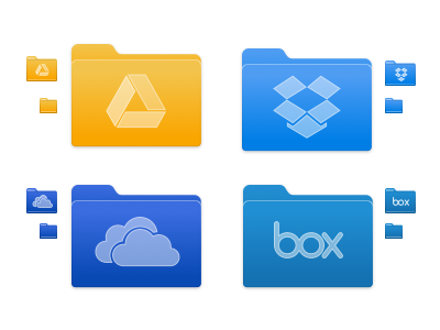 Cloud Services Folder Icons box drive dropbox folder google icns icon mac one drive replacement yosemite