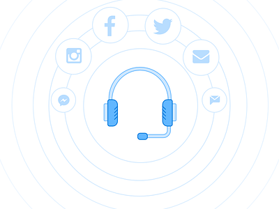 Customer Service customer service headset icon social
