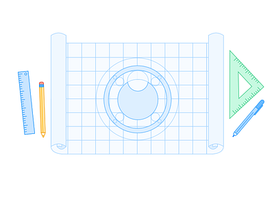 Blueprint blueprint draw pen pencil ruler tools