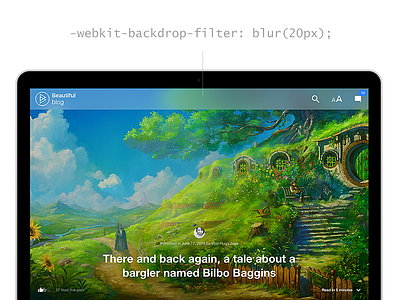 In love with backdrop-filter property apple blog blur css desktop ios safari webkit
