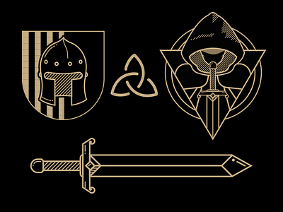 Medieval RPG Icons celtic cloak glyphs icon knight mage medieval paladin rpm shield sword