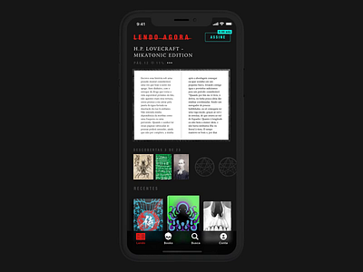 DarkSide books reading experience on iPhone books dark app dark mode ibooks library reading skull