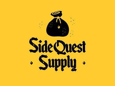 Side Quest Supply Logo bag pouch gothic icon inventory logo medieval rpg store