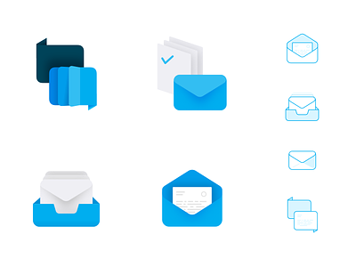 Product branding icons balloon branding chat email icons iconset inbox logo mail