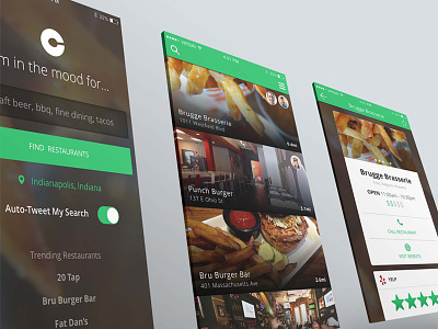 Restaurant search ios mobile restaurant search sketch social media ui user experience ux