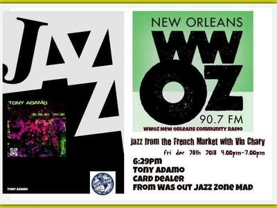 Internet Ad For WWOZ Radio tony adamo