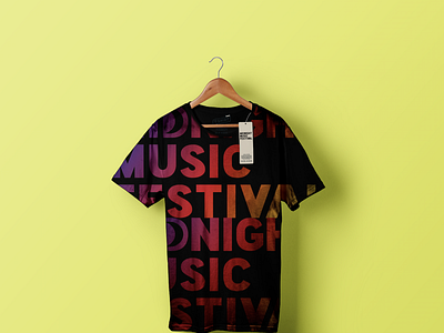 Midnight Music Festival - T-Shirt branding design illustrator logo mockup typography