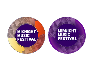 Midnight Music Festival - Frisbee branding design illustrator mockup vector