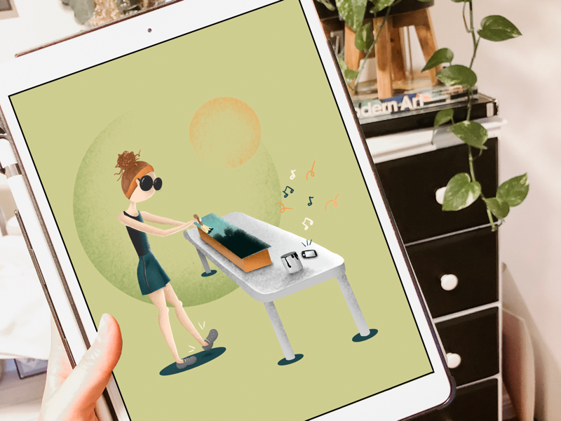 PAINTING | the day away makeover room music crocs design interior remodel shelves drawers craft diy paint painting