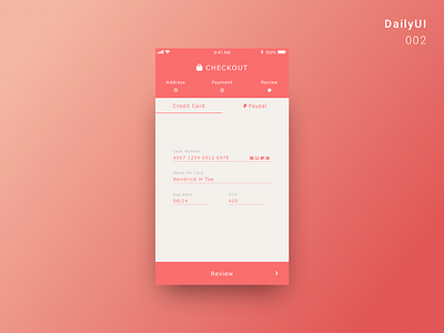 Daily UI 002 - Credit Card Checkout