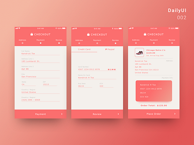 Daily UI 002 Extended