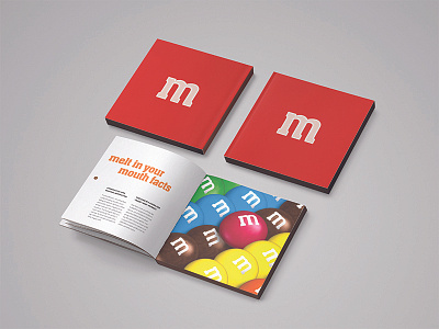 History of the M and M and book candy chocolate design experimental graphic layout m type