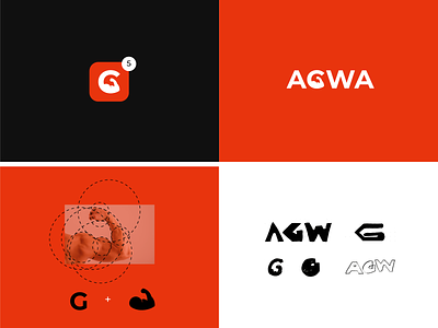 AGWA Logo | Sports traning application design graphic graphic design graphic designer gym logo icon logo logo design sports logo typography