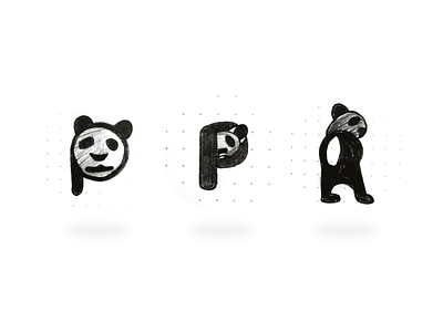 Panda Logos Negative Space | Sketch