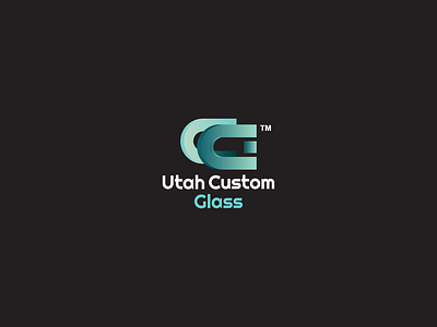 Logo Utah Custom Glass ( FOR GLASS ) 99designs branding design graphic icon idea illustration logo logo design typography vector