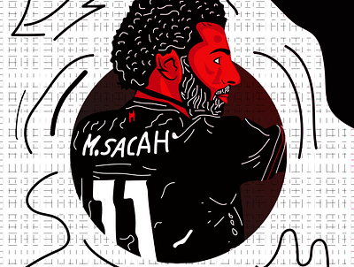 Mohamed Salah - free vector art art black color colors design drawing graphic graphic design idea illustration illustrator illustratrion m salah mohamedsalah paint red vector white