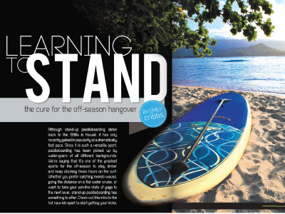 Learning to Stand Editorial Piece editorial magazine paddleboard