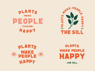 The Sill - Variations badge design graphic design logo design typography
