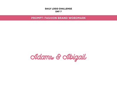 Fashion Brand Wordmark branding daily logo challenge design flat illustrator logo minimal typography