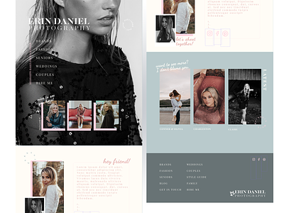 Feminine Photography Web Design branding figma ui ux webdesign website