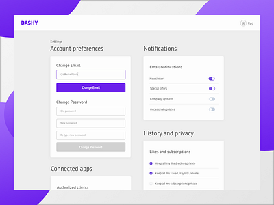 Daily UI - Settings