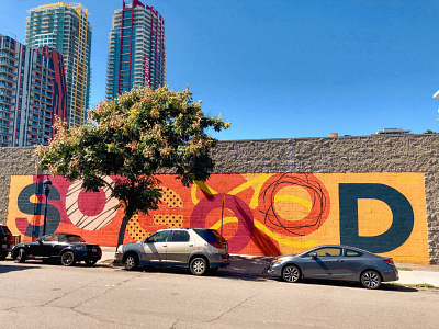 Good Measure Mural - San Diego, CA branding california environmental design illustration mural mural design murals orange san diego