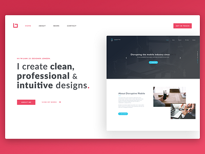 Portfolio Concept clean cv portfolio professional ui ux web web design website