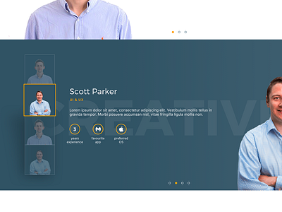 Proposed Team Page app apps clean creative development layout page team ui web website