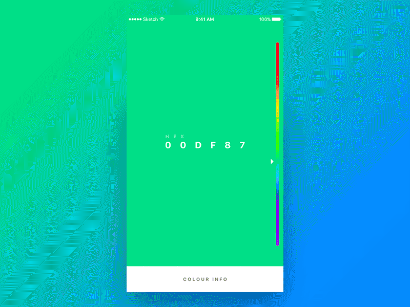 Colour Picker animate animation clean color colour flat gif mobile picker tool ui ux