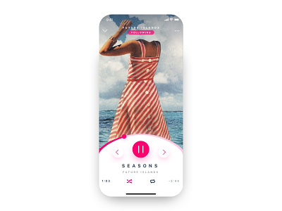 Music Player app clean design flat iphone music player professional typography ui ux web