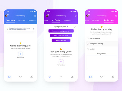 Gratitude & Goals App Concept