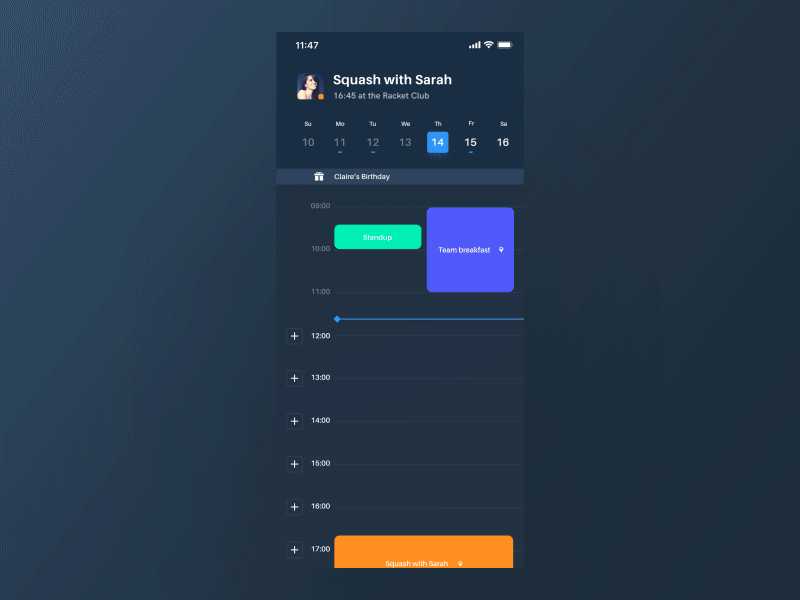Calendar concept animation add ae animation app calander clean color colour design event gif ios ios12 iphone layout mobile typography ui utility ux
