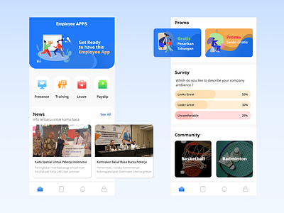 Employee Apps design design app employee illustration ui ux