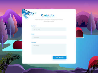 Daily UI#28-Contact Us branding contact us daily ui dailyui design dribbble flat illustration typography ui ux web website