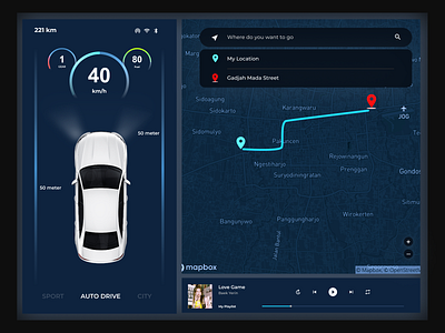 Daily UI#34 - Car Interface car interface daily daily 100 challenge daily ui daily ui 34 design design challenge dribbble illustration ui uidesign