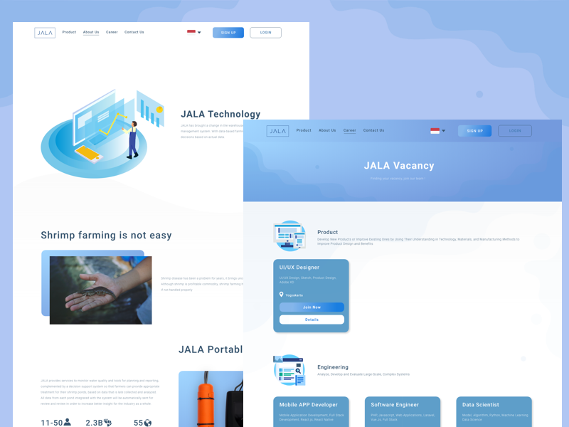 Artboard JALA Landing by Lely Monalisa on Dribbble