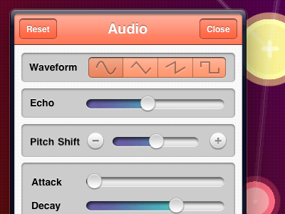Audio Menu #3 app audio interface ios music nodebeat ui