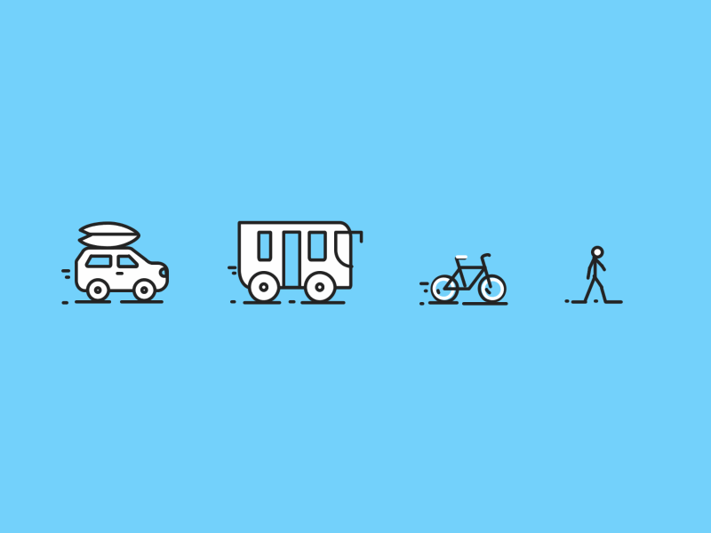 GIF Transportation Icons.