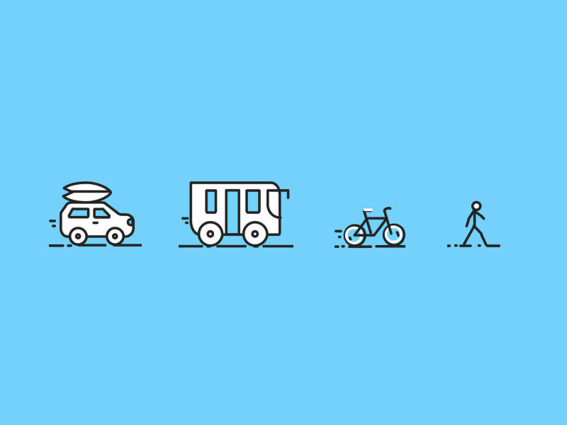 [GIF] Transportation Icons 2 icon principle principleapp transportation