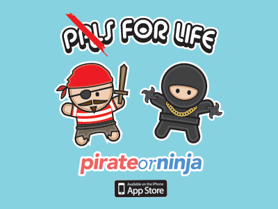 Pirate or Ninja app foursquare game ninja pirate