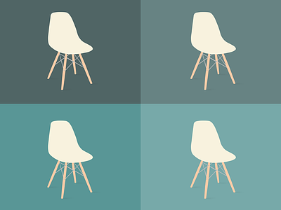 Eamesx4 chair design eames furniture illustration vector