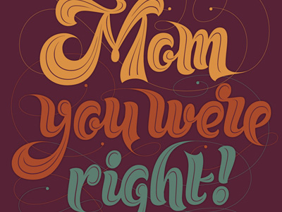 Mother's Day Print custom lettering mother mothersday type