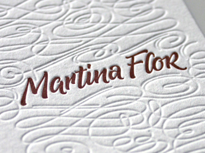 My business cards business cards lettering letterpress martina flor