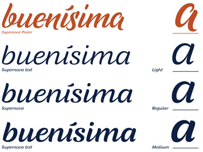 Supernova, family of scripts brush lettering family font script type