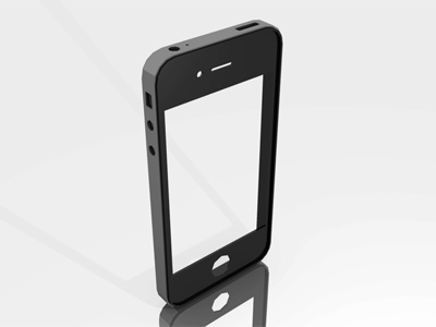 iPhone model 3d iphone
